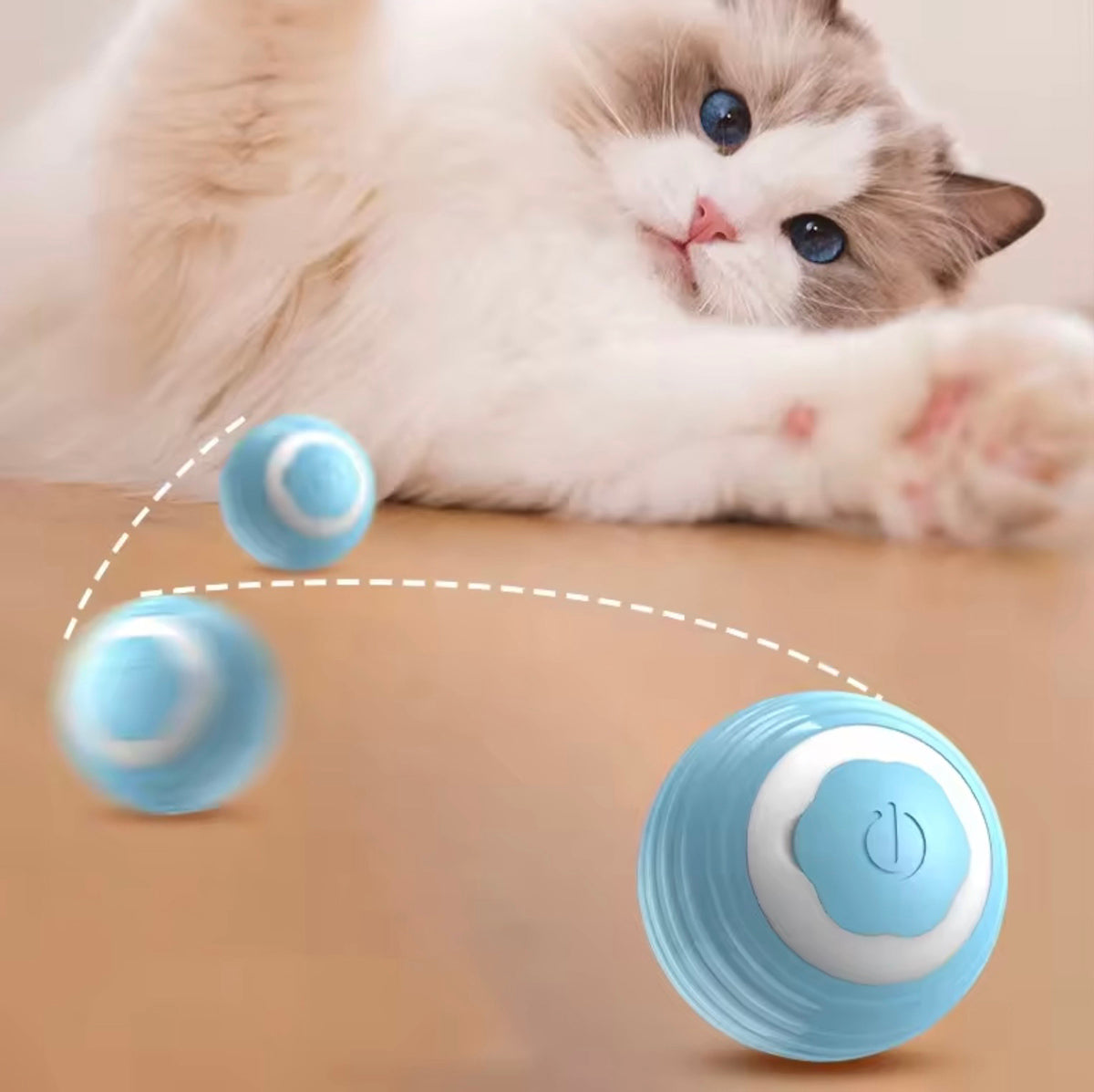 😍 CatRocket Ball (Automaticky sa pohybujúca valivo loptička pre domáce mačky)